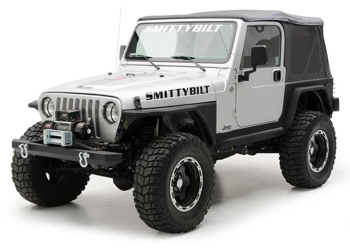 97-06 WRANGLER TJ/LJ XRC REAR 3IN BOLT ON FLARES FOR CORNER GUARDS - BLACK TEXTURED