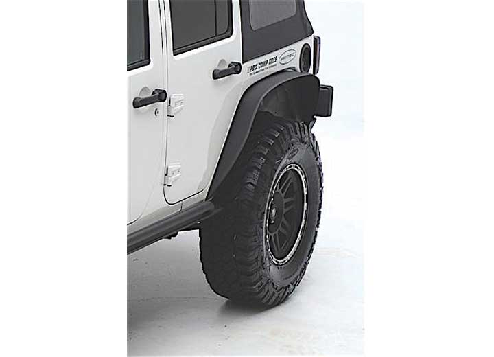 97-06 WRANGLER TJ/LJ XRC REAR 3IN BOLT ON FLARES FOR CORNER GUARDS - BLACK TEXTURED Smittybilt