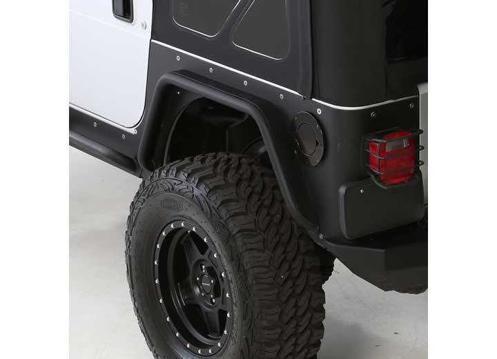97-06 WRANGLER TJ/LJ XRC REAR 3IN BOLT ON FLARES FOR CORNER GUARDS - BLACK TEXTURED