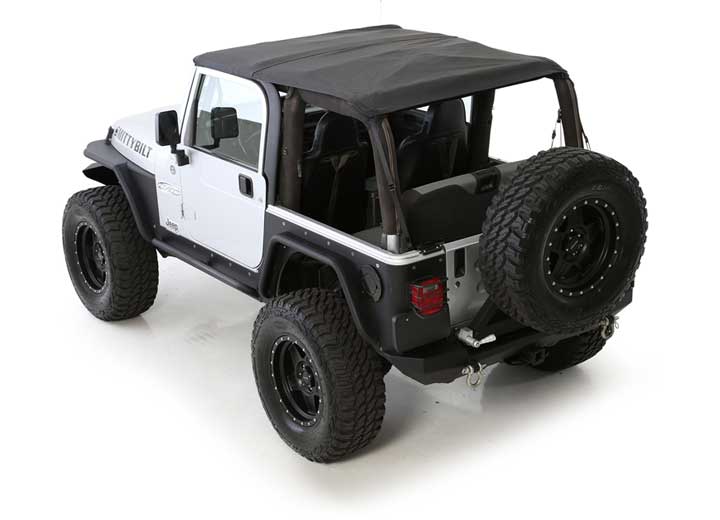 97-06 WRANGLER TJ/LJ XRC REAR 3IN BOLT ON FLARES FOR CORNER GUARDS - BLACK TEXTURED