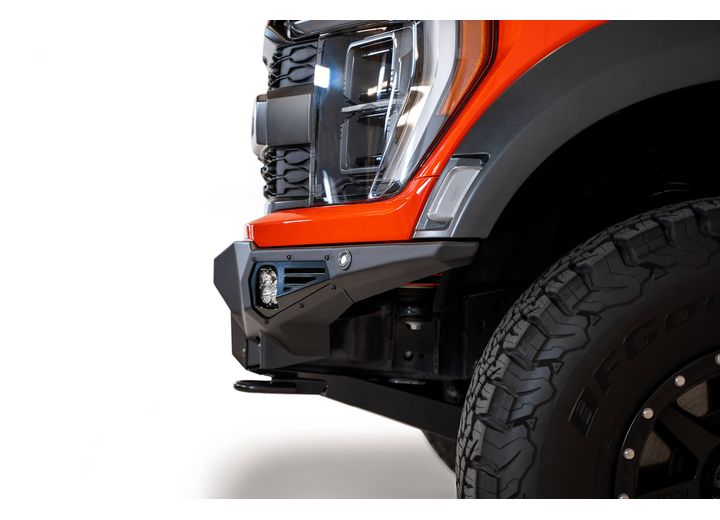 21-C F150 RAPTOR BOMBER FRONT BUMPER BLACK PARKING CUTOUTS(MOUNTS 2 2IN LIGHT BARS)