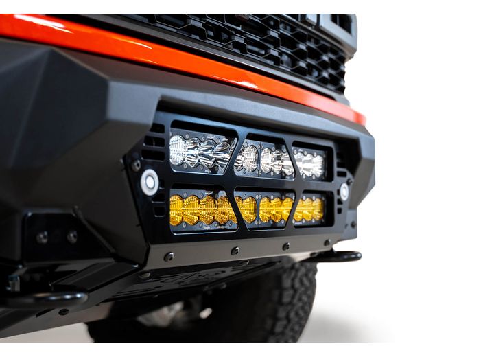 21-C F150 RAPTOR BOMBER FRONT BUMPER BLACK PARKING CUTOUTS(MOUNTS 2 2IN LIGHT BARS)