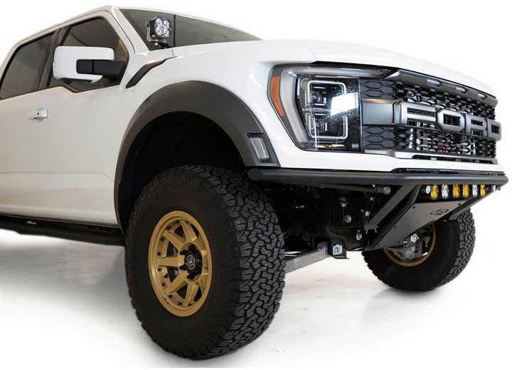 21-C F150 RAPTOR PRO FRONT BUMPER HAMMER BLACK POWDER COAT FINISH