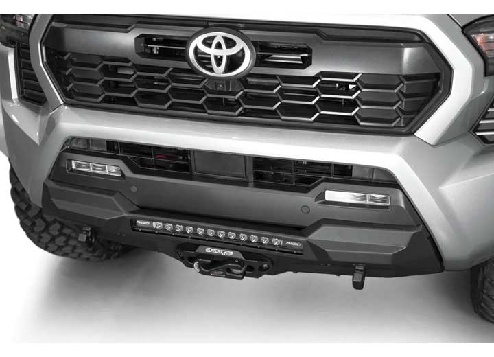 24-C TACOMA STEALTH CENTER MOUNT WINCH FRONT BUMPER BLACK Addictive Desert