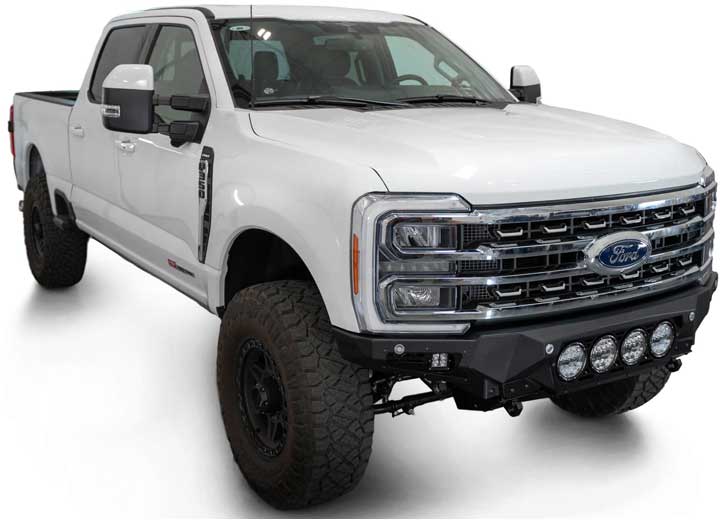 23-C F250/F350 BOMBER FRONT BUMPER W/ RECESSED MOUNTS FOR 3 BAJA LP6 LIGHTS