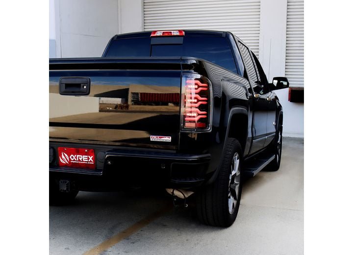 AlphaRex LUXX-Series LED Tail Lights for 2014-2018 GMC Sierra - Alpha-Black Edition