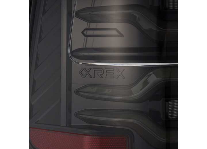 AlphaRex LUXX-Series LED Tail Lights for 2019-2024 Ram 1500 - Alpha-Black with Sequential Turn Signals and Enhanced Durability