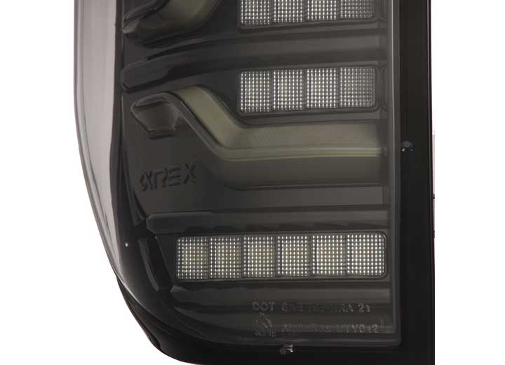 AlphaRex LUXX-Series Black LED Tail Lights for 2014-2021 Toyota Tundra - Sequential Turn Signal Design - DOT/SAE Approved
