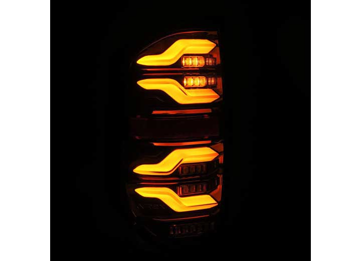 AlphaRex LUXX-Series Black LED Tail Lights for 2014-2021 Toyota Tundra - Sequential Turn Signal Design - DOT/SAE Approved