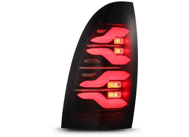 AlphaRex LUXX-Series Black LED Tail Lights for 2005-2015 Toyota Tacoma - Enhanced Visibility with Sequential Turn Signals