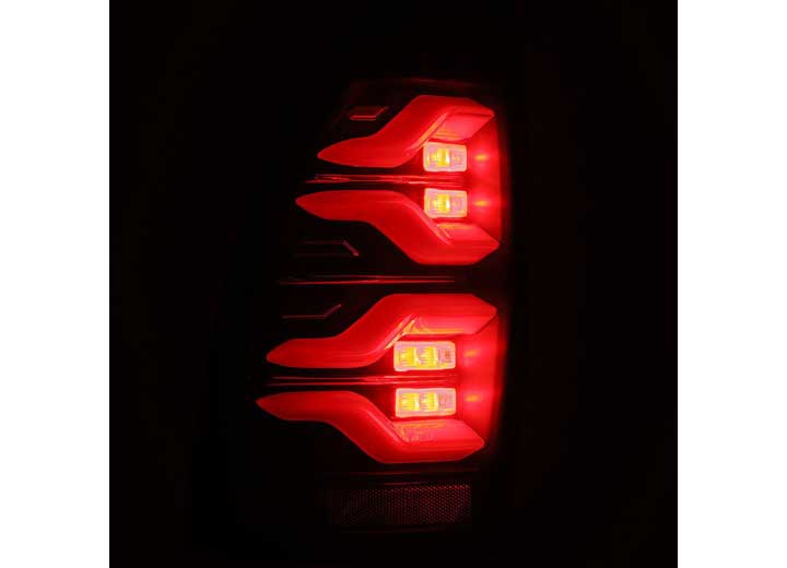 AlphaRex LUXX-Series Black LED Tail Lights for 2005-2015 Toyota Tacoma - Enhanced Visibility with Sequential Turn Signals