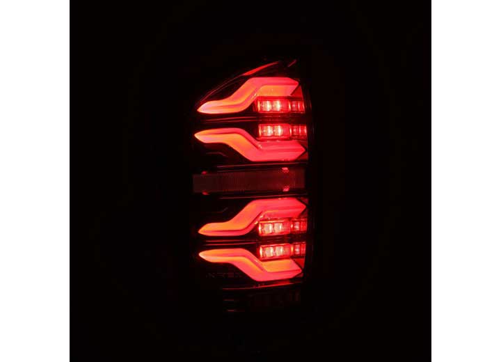 AlphaRex LUXX-Series LED Tail Lights for 2016-2023 Toyota Tacoma - Stealthy Alpha-Black Finish