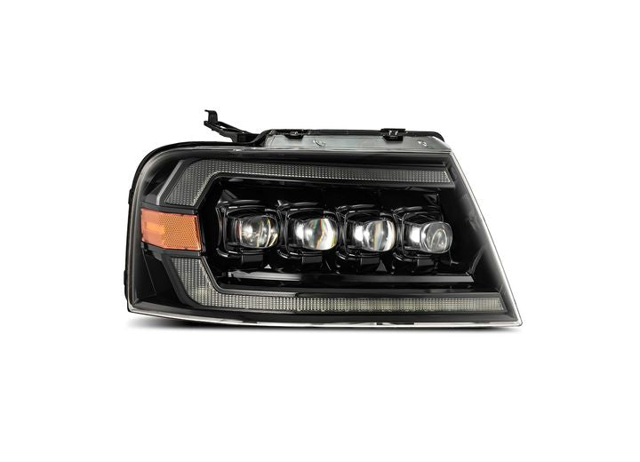 AlphaRex NOVA-Series LED Projector Headlights for 04-08 Ford F150 & 06-08 Lincoln Mark LT - Alpha-Black with Sequential Turn Signals & DRL