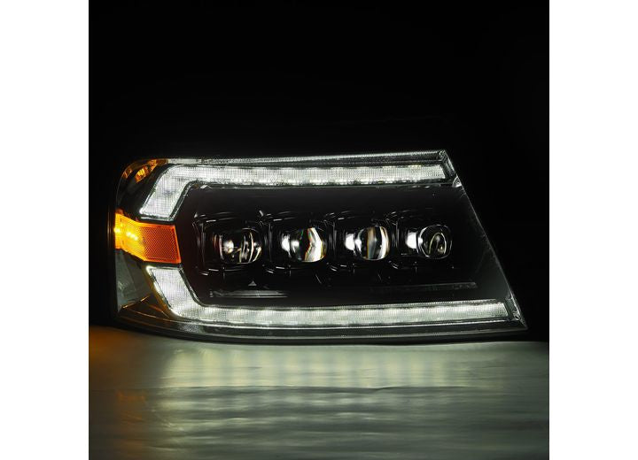 AlphaRex NOVA-Series LED Projector Headlights for 04-08 Ford F150 & 06-08 Lincoln Mark LT - Alpha-Black with Sequential Turn Signals & DRL
