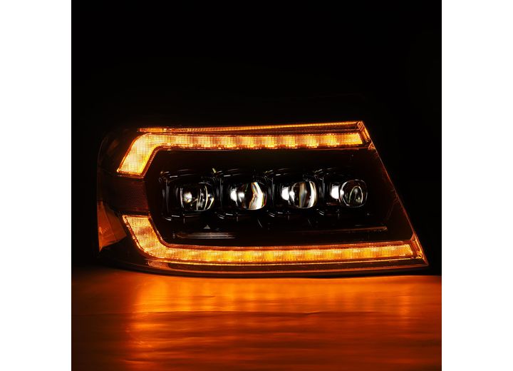 AlphaRex NOVA-Series LED Projector Headlights for 04-08 Ford F150 & 06-08 Lincoln Mark LT - Alpha-Black with Sequential Turn Signals & DRL