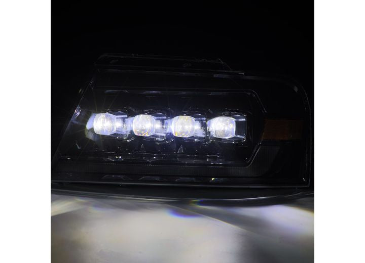 AlphaRex NOVA-Series LED Projector Headlights for 04-08 Ford F150 & 06-08 Lincoln Mark LT - Alpha-Black with Sequential Turn Signals & DRL