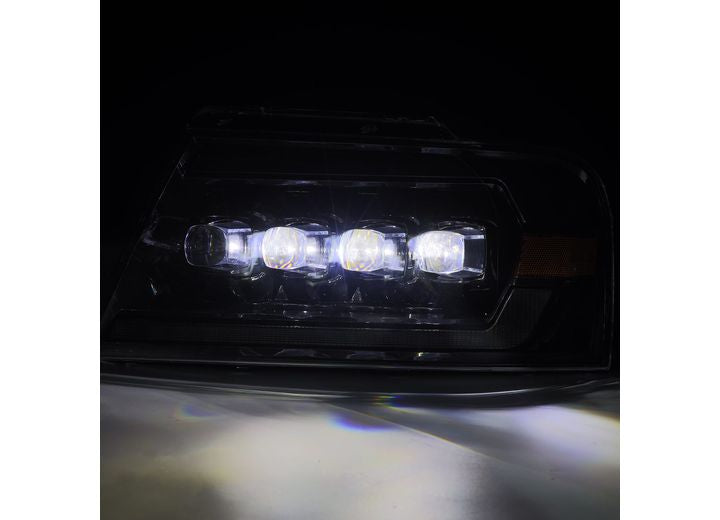 AlphaRex NOVA-Series LED Projector Headlights for 04-08 Ford F150 & 06-08 Lincoln Mark LT - Alpha-Black with Sequential Turn Signals & DRL