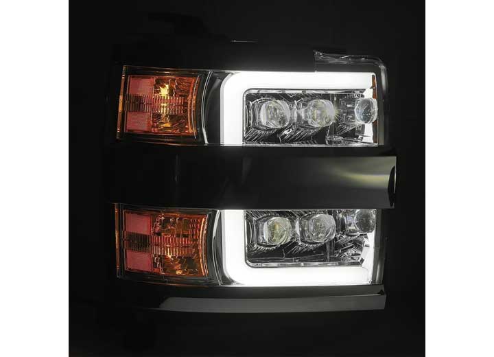 AlphaRex USA 15-19 Chevrolet Silverado 2500HD/3500HD MKII NOVA-Series Jet Black LED Projector Headlights – Superior Illumination & Bold Design