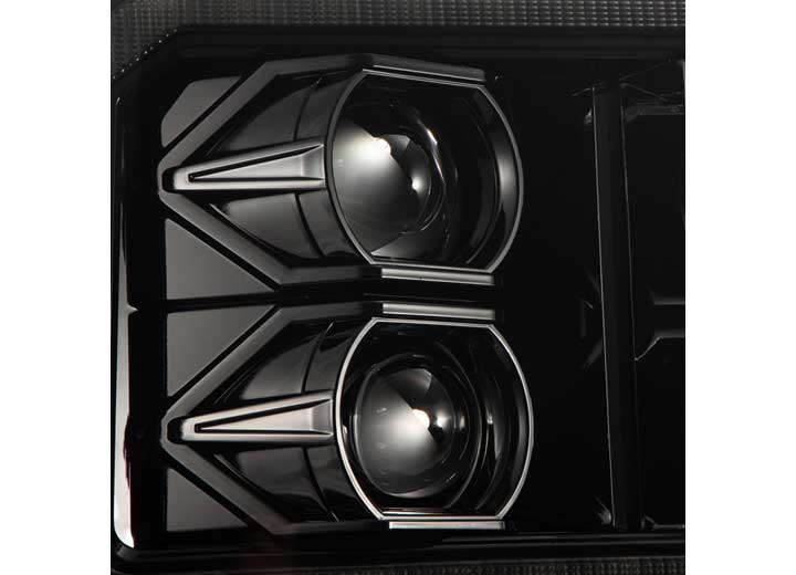 AlphaRex USA LUXX-Series LED Projector Headlights - Alpha-Black for 2005-2007 Ford Super Duty/Excursion with Sequential Turn Signals & DRL