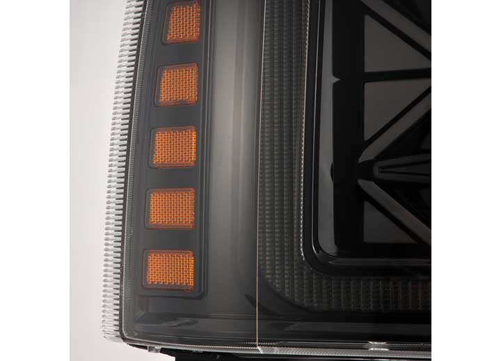 AlphaRex USA LUXX-Series LED Projector Headlights - Alpha-Black for 2005-2007 Ford Super Duty/Excursion with Sequential Turn Signals & DRL