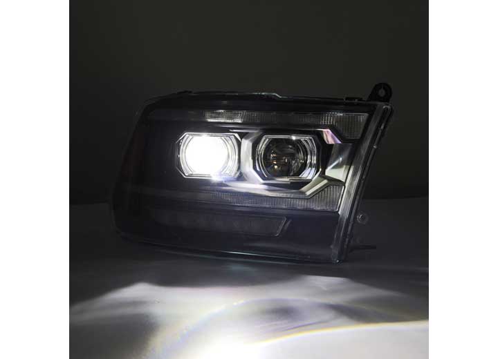 AlphaRex USA LUXX-Series LED Projector Headlights for 2009-2018 Ram Truck (MK II 5th Gen 2500 Style) - Alpha-Black with Sequential Turn Signals & DRL