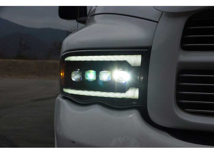 AlphaRex NOVA-Series LED Projector Headlights for 2002-2005 Dodge Ram 1500/2500/3500 – Dynamic Turn Signals, DRL, and Sporty Black Finish