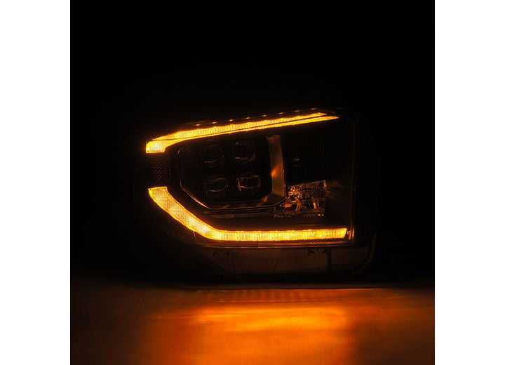 NOVA-Series G2 LED Projector Headlights for 2014-2021 Toyota Tundra – Sleek Black Design, Quad Projectors, and Dynamic Sequential Turn Signals