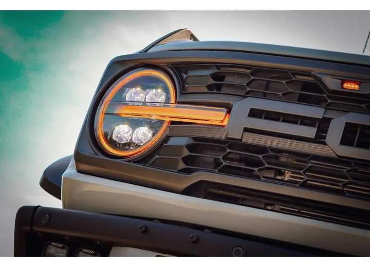 AlphaRex NOVA-Series Alpha-Black LED Projector Headlights for 2021-2023 Ford Bronco & Raptor