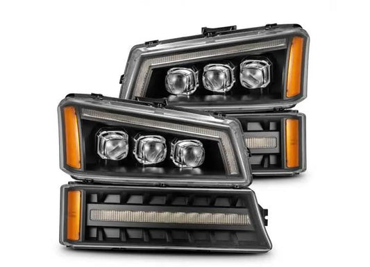 AlphaRex NOVA-Series Black LED Projector Headlights for 2003-2006 Chevrolet Silverado & 2002-2006 Avalanche