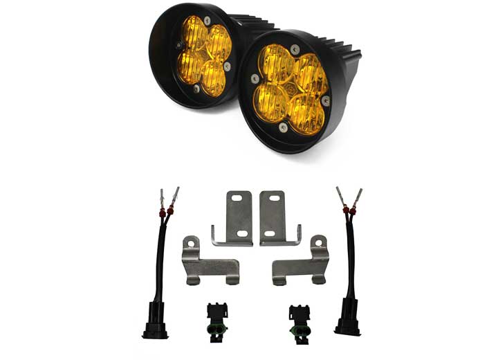 Baja Designs Squadron-R Sport Fog Pocket Light Kit (Amber, Wide Cornering)