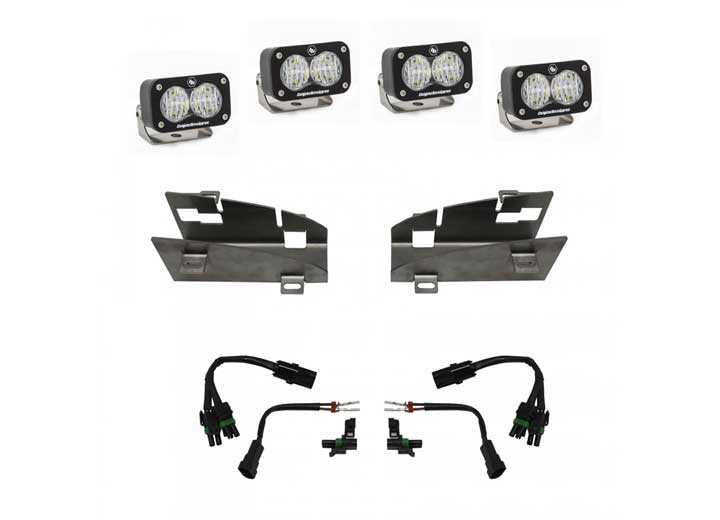 Baja Designs Dodge Ram S2 Sport Dual Fog Pocket Light Kit (Clear - Wide Cornering)