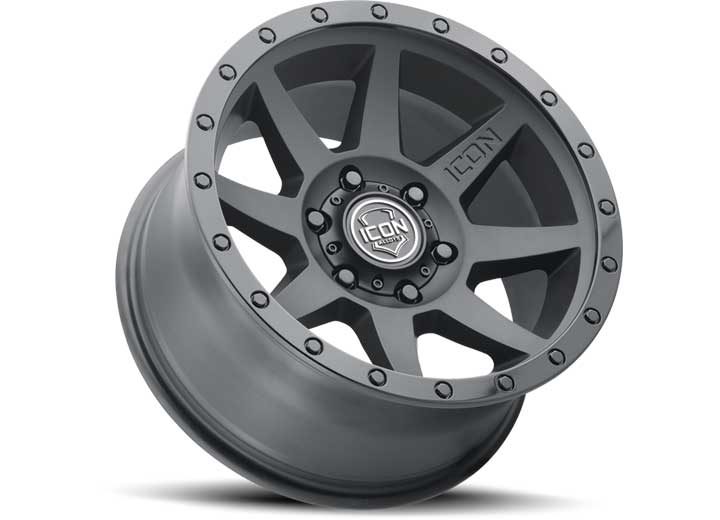 ICON Alloys Rebound Double Black 17x8.5 Wheel - 6x5.5 Bolt Pattern, 0mm Offset