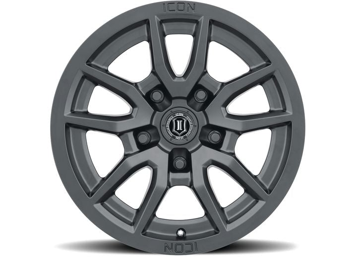 ICON ALLOYS VECTOR 5 SAT BLACK 17x8.5 Wheel 5x150 Bolt Pattern 25mm Offset