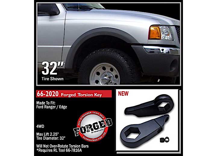 2.25IN LEVEL KIT(FORGED TORSION KEY)98-11 EXPLORER/RANGER/EDGE ReadyLift Suspension