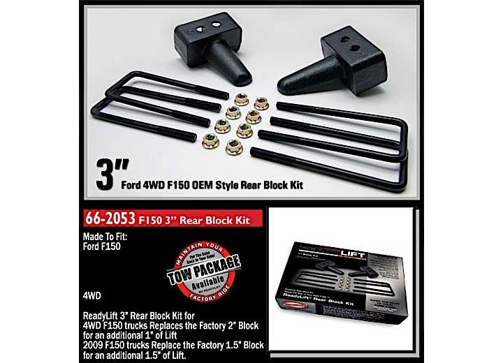 3IN REAR BLOCK KIT 04-C F150 4WD ReadyLift Suspension