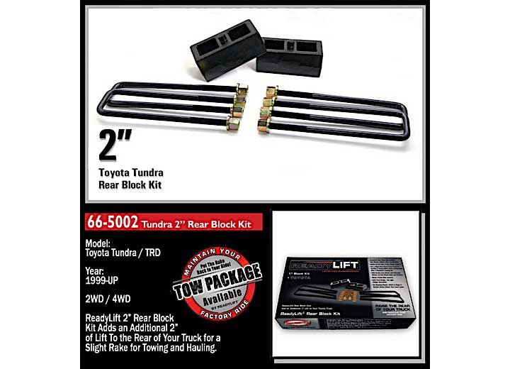 95-C TOYOTA TACOMA; 95-21 TUNDRA 2IN REAR BLOCK KIT ReadyLift Suspension