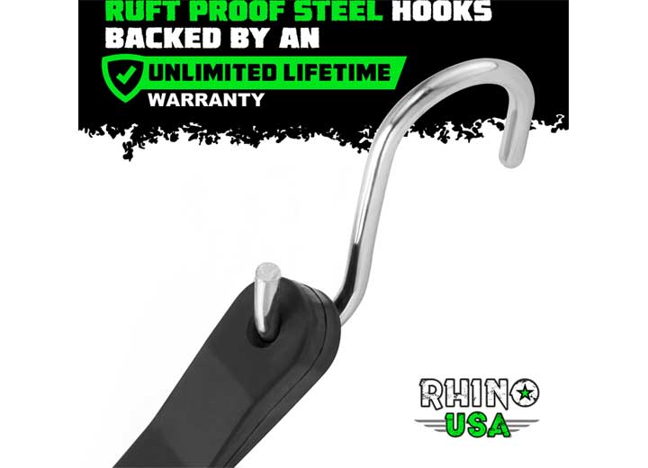 Durable 12-Pack Bungee Tarp Straps for Secure Outdoor Use Rhino USA