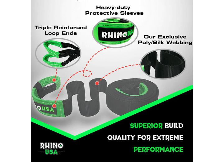20FT HEAVY-DUTY TOW STRAP FOR ULTIMATE RECOVERY