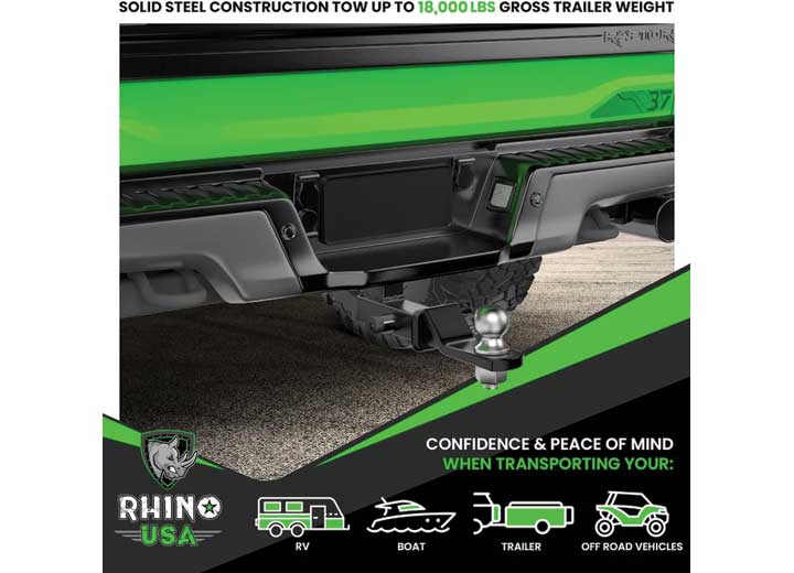 Heavy-Duty Locking Hitch Pin for 3-Inch Class V Towing Systems Rhino USA