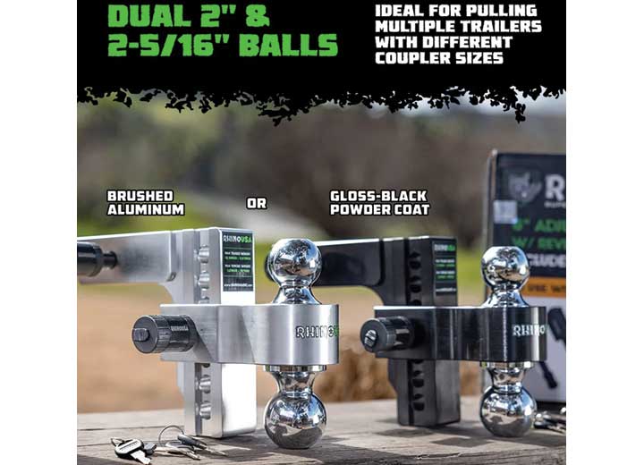 6-Inch Heavy-Duty Silver Drop Hitch for 2.5-Inch Receivers