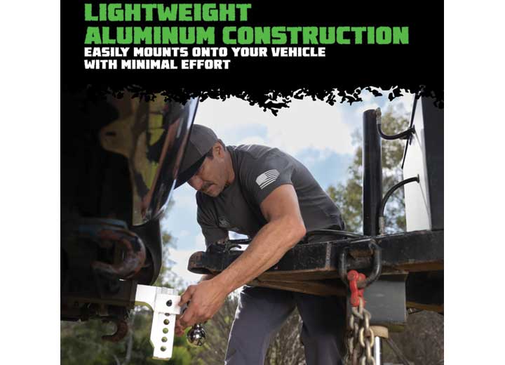 6-Inch Heavy-Duty Silver Drop Hitch for 2.5-Inch Receivers Rhino USA