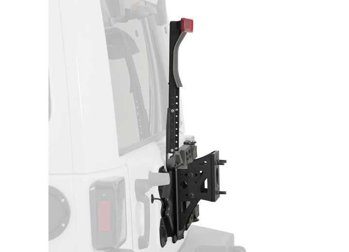 07-18 WRANGLER JK 2/4DR PIVOT HEAVY-DUTY OVERSIZE TIRE CARRIER; BLACK