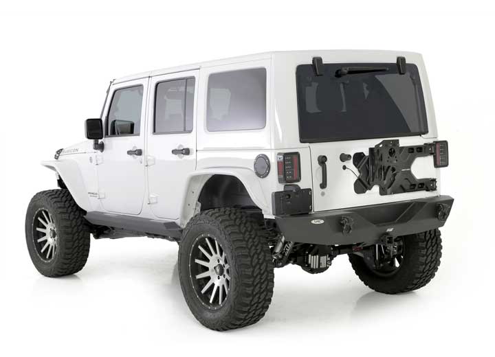 07-18 WRANGLER JK 2/4DR PIVOT HEAVY-DUTY OVERSIZE TIRE CARRIER; BLACK