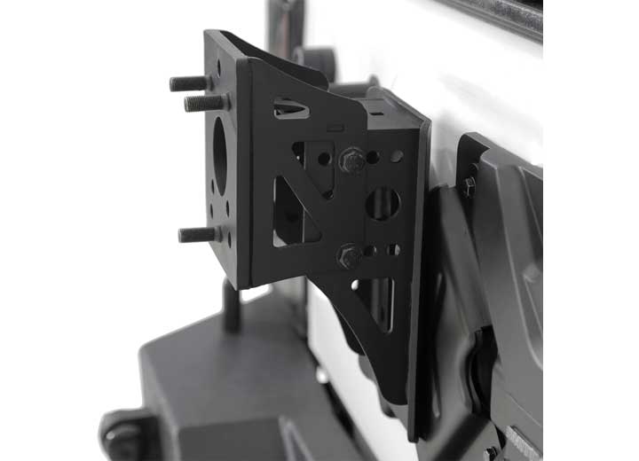 07-18 WRANGLER JK 2/4DR PIVOT HEAVY-DUTY OVERSIZE TIRE CARRIER; BLACK