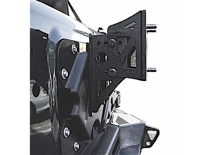 07-18 WRANGLER JK 2/4DR PIVOT HEAVY-DUTY OVERSIZE TIRE CARRIER; BLACK