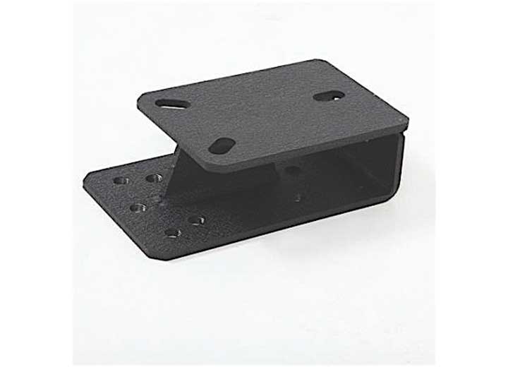 76-86 CJ5/CJ7; 87-18 WRANGLER YJ/TJ/LJ/JK TIRE RELOCATION BRACKET; BLACK; CLEAR UP TO 35IN TIRE