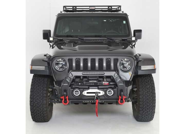 18-C WRANGLER JL 4DR DEFENDER RACK WELDED ONE-PC ROOF RACK; TEXTURED BLACK POWDER COAT