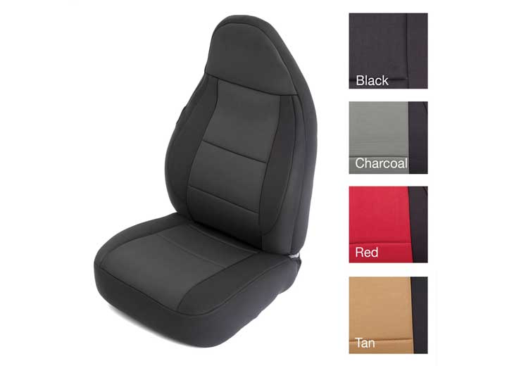 97-02 TJ NEOPRENE SEAT COVER SET FRONT/REAR - BLACK Smittybilt