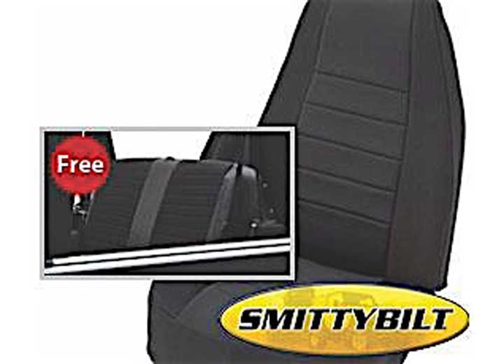 JEEP 13-18 WRANGLER JK - 2 DOOR NEOPRENE SEAT COVER SET FRONT/REAR - BLACK