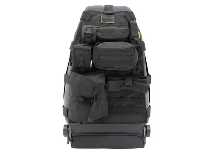 87-18 CJ & WRANGLER YJ/TJ/LJ/JK GEAR SEAT COVER - FRONT DRIVER OR PASSENGER(NOT PAIR) - BLACK Smittybilt